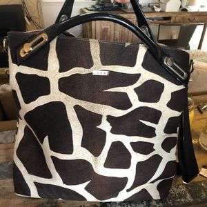 Animal print crossbody laptop crossbody bag